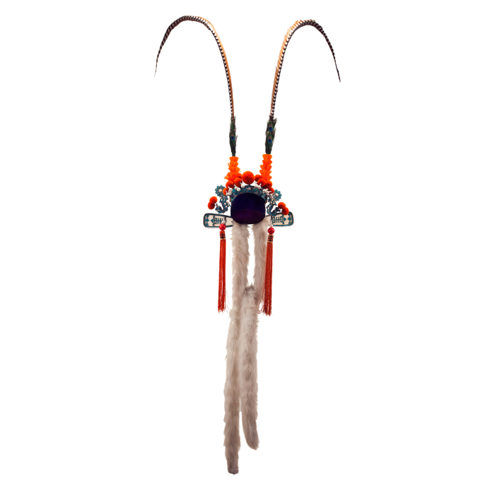   忠纱帽 配 驸马套翅翎尾