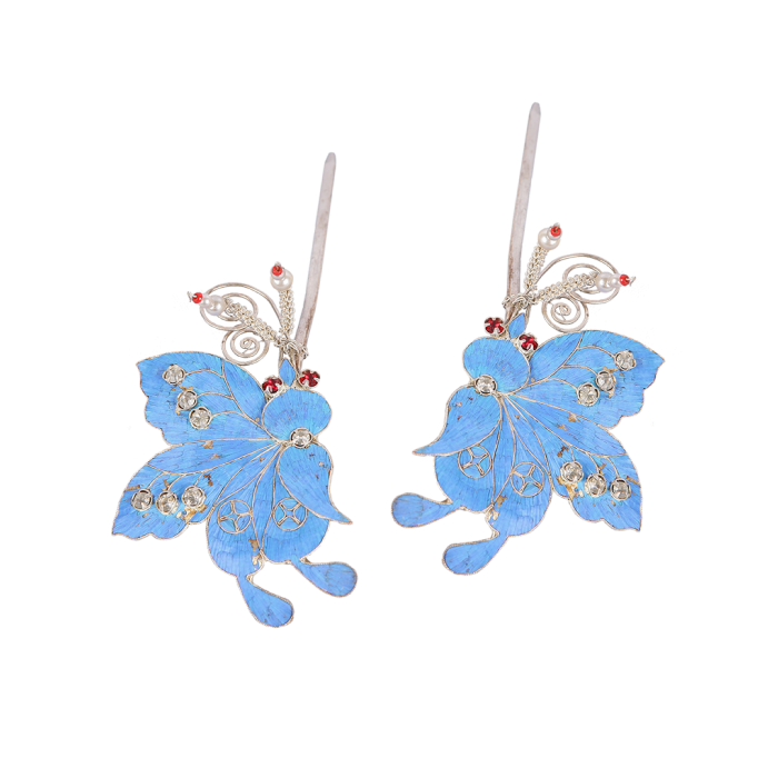   点翠头面 偏蝴蝶