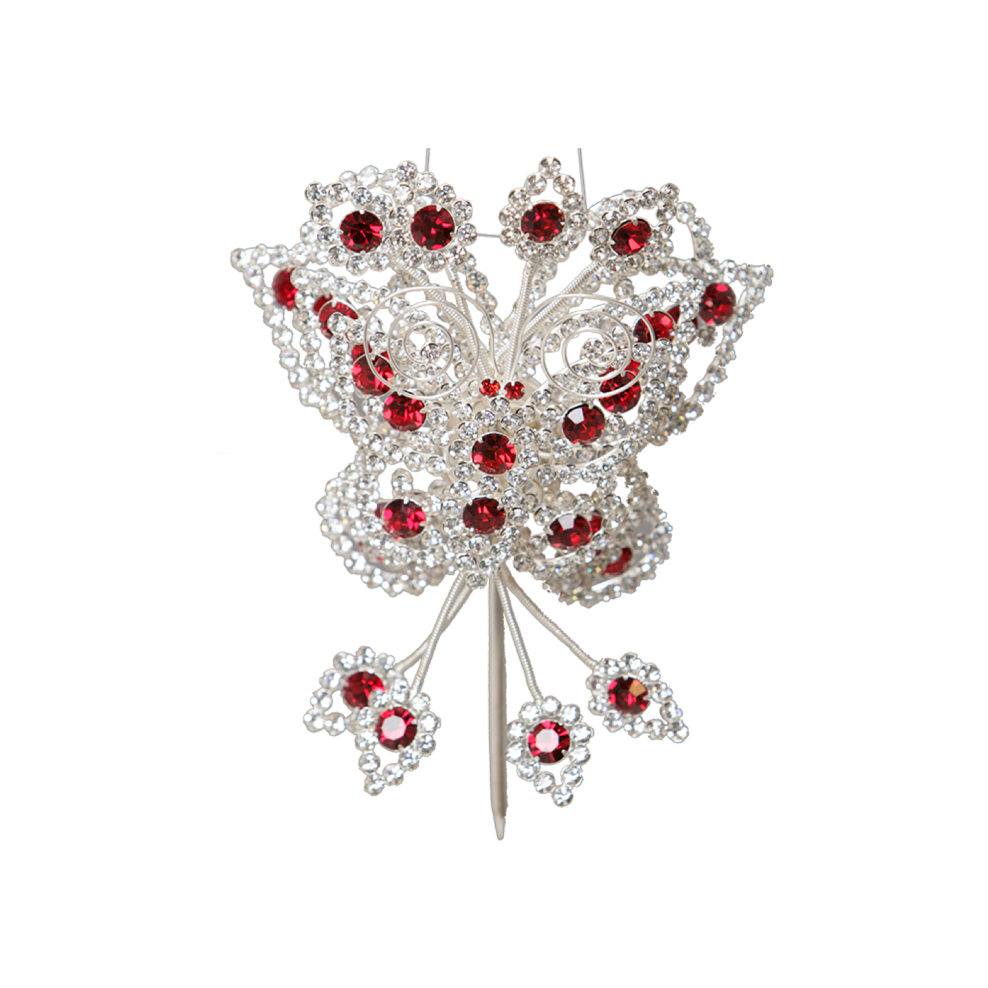   水钻头面 蝴蝶顶花