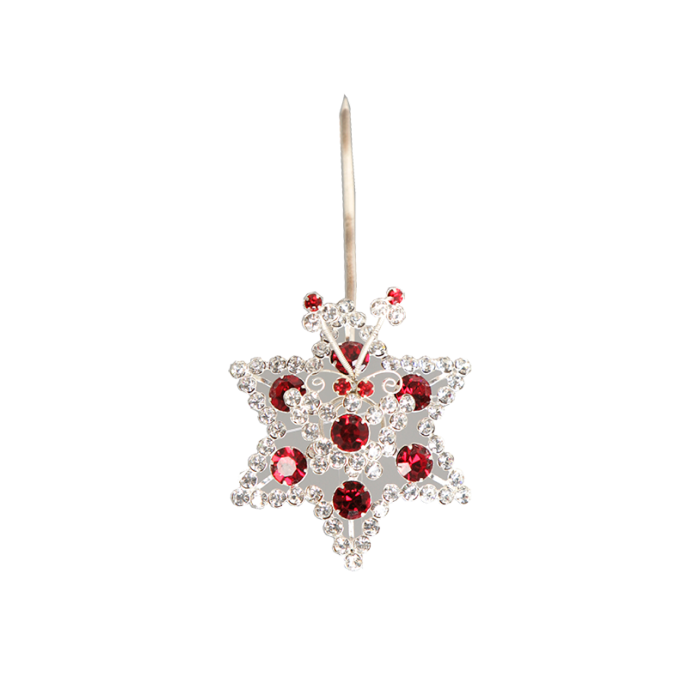   水钻头面 六角花蝴蝶