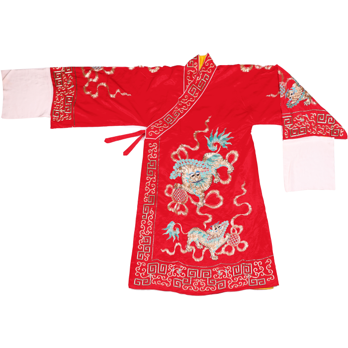   红狮子滚绣球开氅