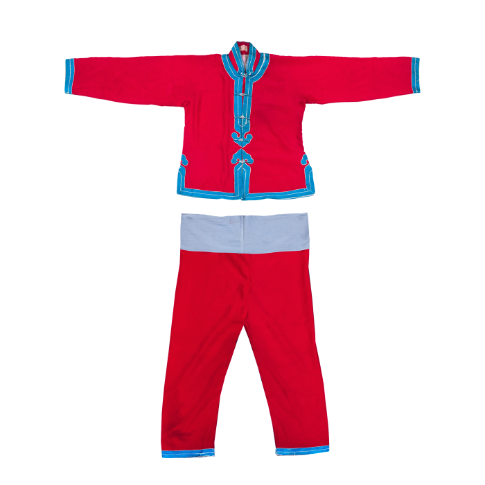   驼色布茶衣裤 1