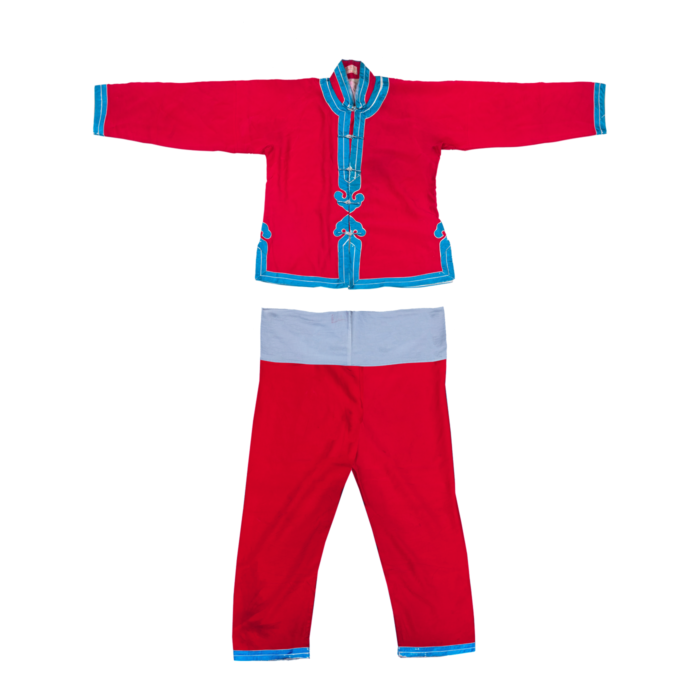   驼色布茶衣裤 1