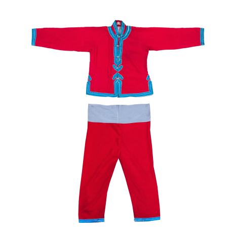   驼色布茶衣裤 1