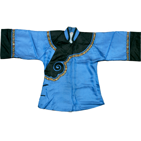   水绿色绣梅花群裤袄