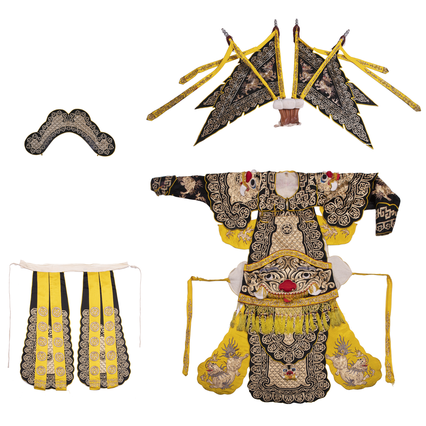   黑霸王靠 含下甲 苫肩 靠旗
