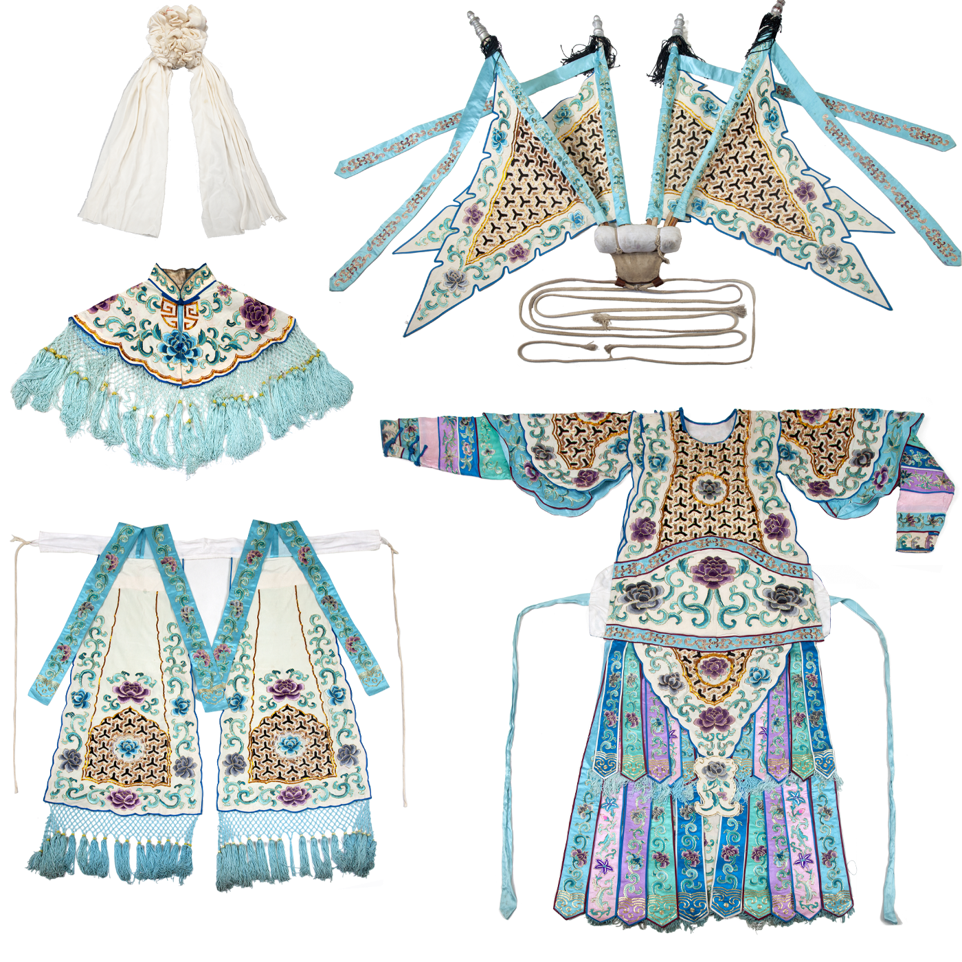   白女靠 含下甲 云肩肩 靠旗 彩球