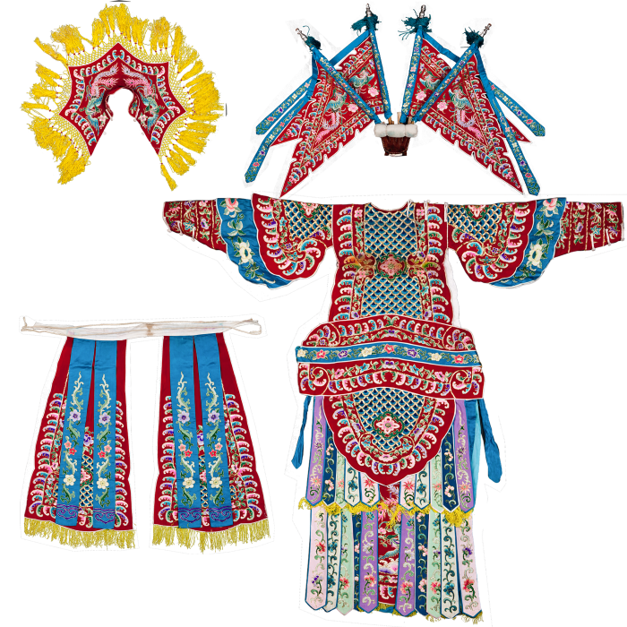   红女靠 含下甲 云肩 靠旗