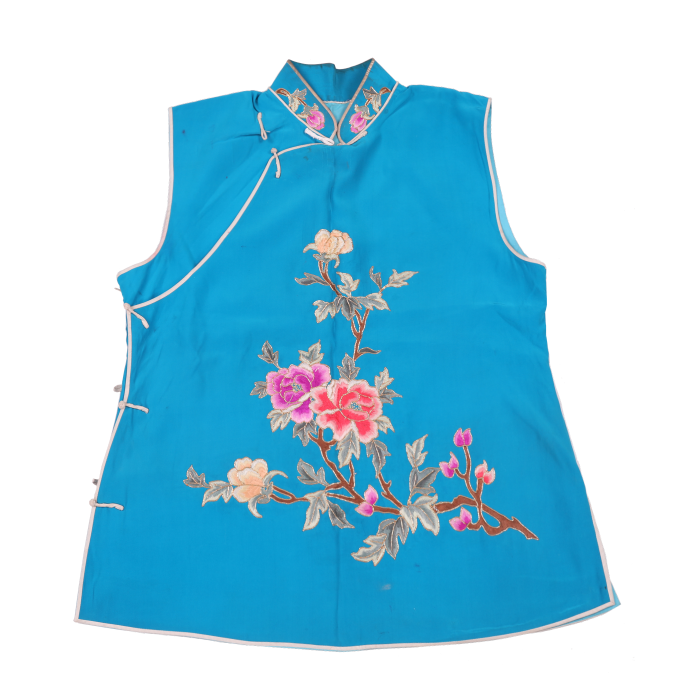   皎月绣牡丹花小坎肩