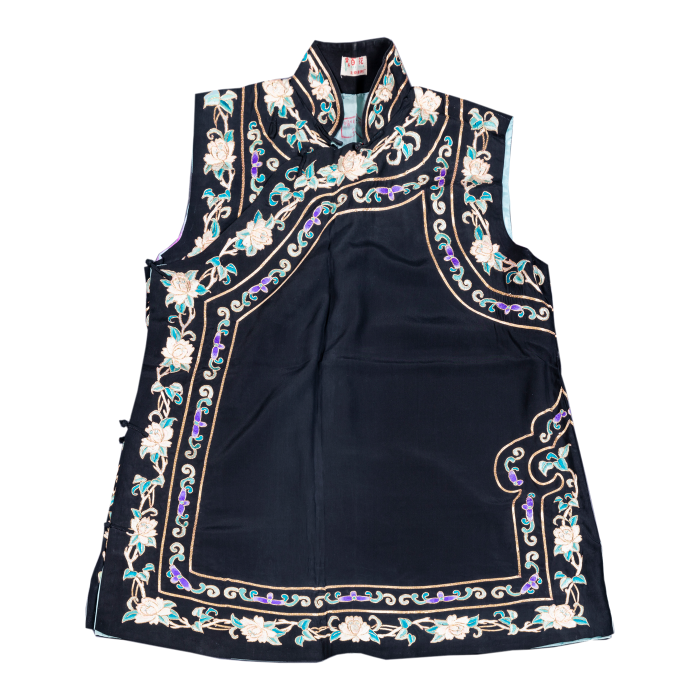   黑圈花边大坎肩