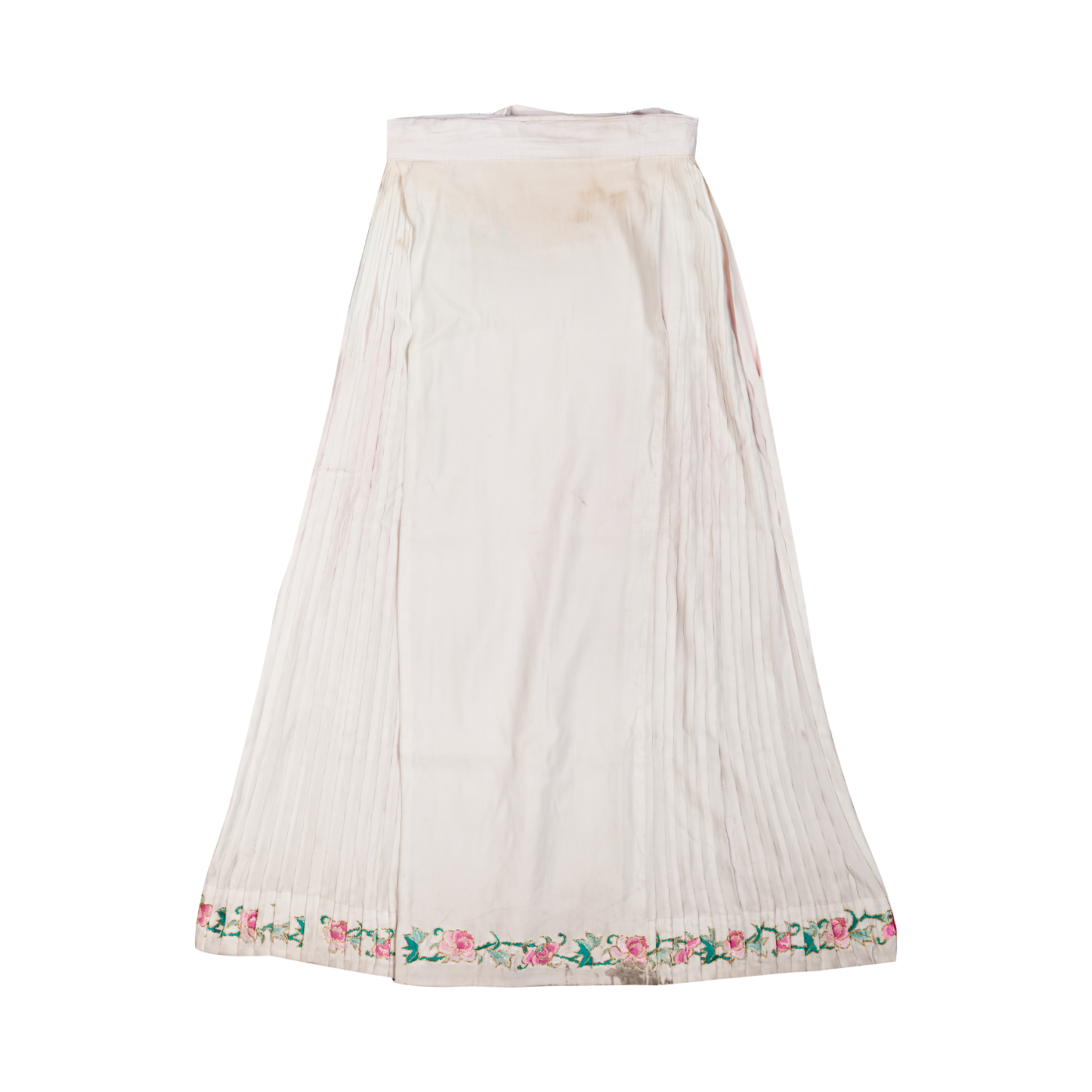   白绣牡丹花圈边腰包