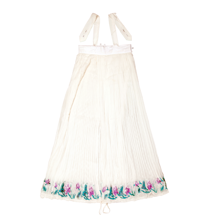   白绣莲花上腰包